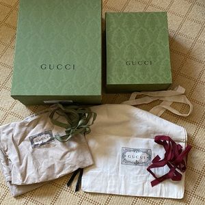 2 Empty Gucci box and  shoe back